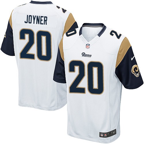 Men's Game Lamarcus Joyner Nike Jersey White Road - #20 NFL Los Angeles Rams